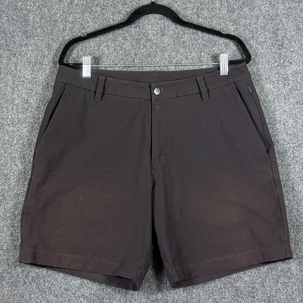 Lululemon Commission Short Black Classic Fit Warpstreme 7" Golf Chino Size 34